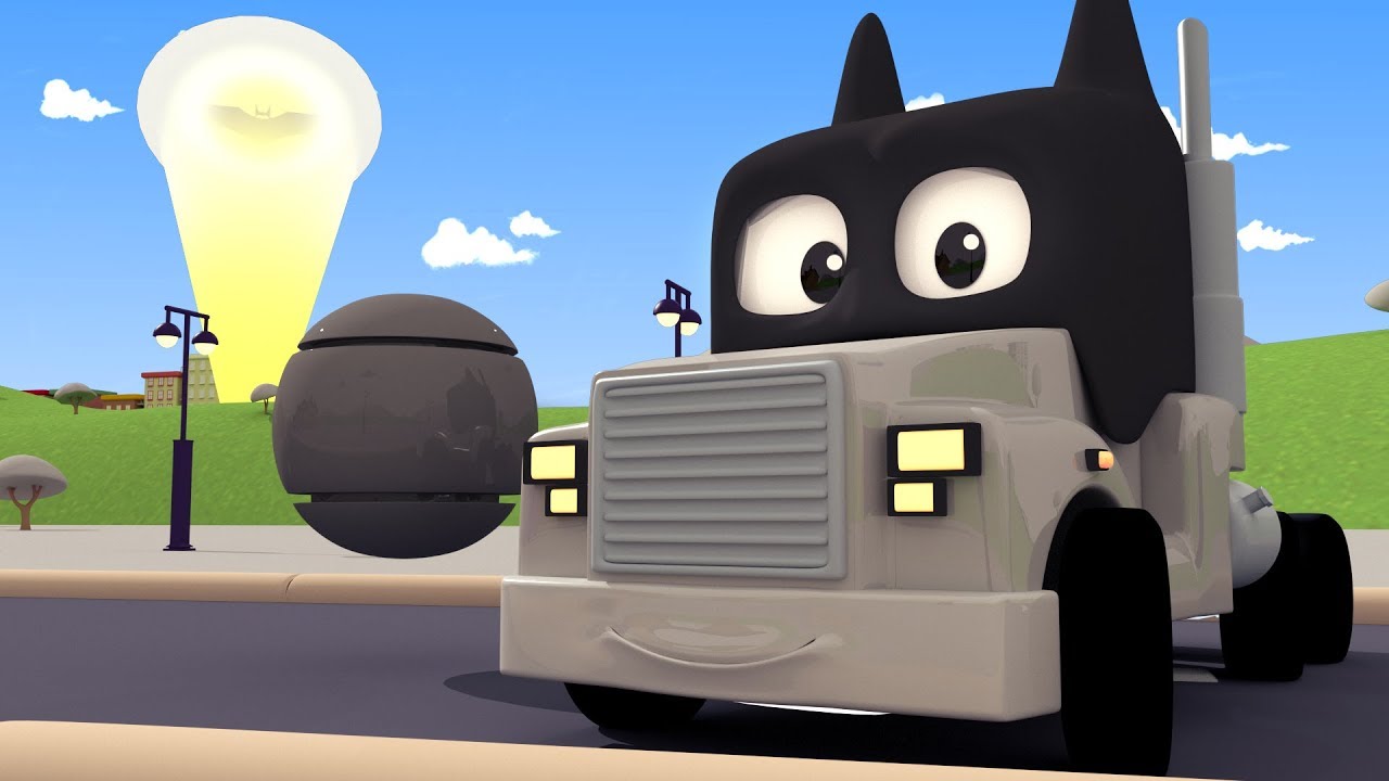 Tom the Tow Truck's Paint Shop - April fool : Batman returns  - Car City ! Trucks Cartoon for kids