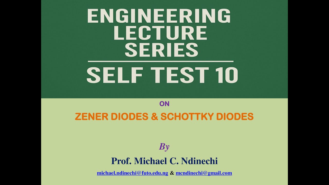 Self Test Revision for Engineering Lecture Series Part 10