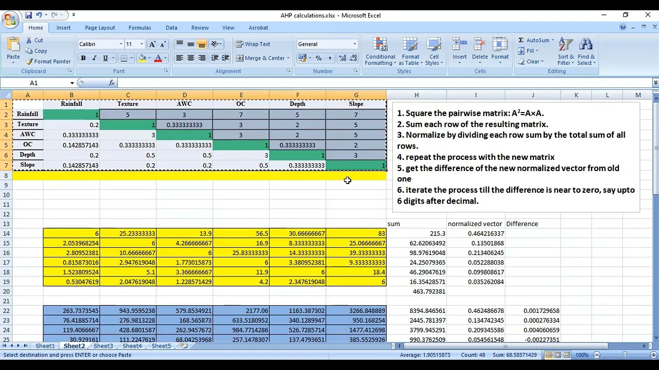 Improving weights derivation for Analytical Hierarchy Process (AHP)