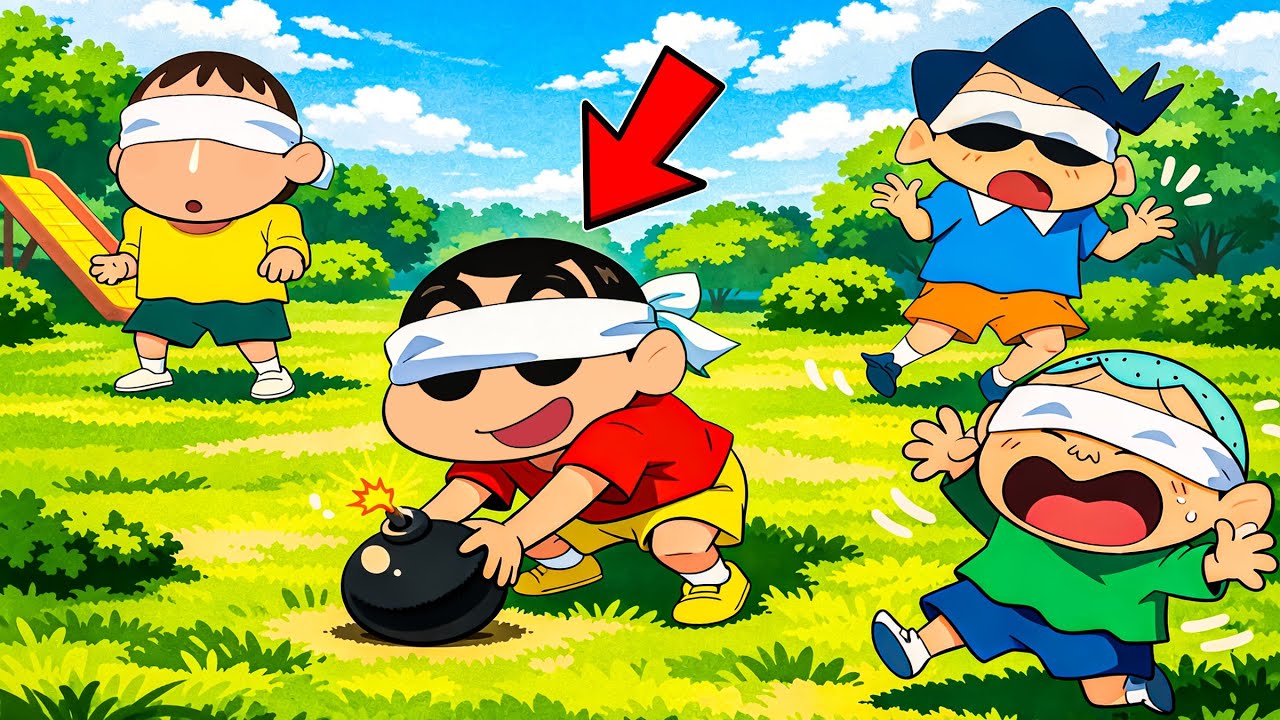 Shinchan Playing Blind Bomber Challenge 😱