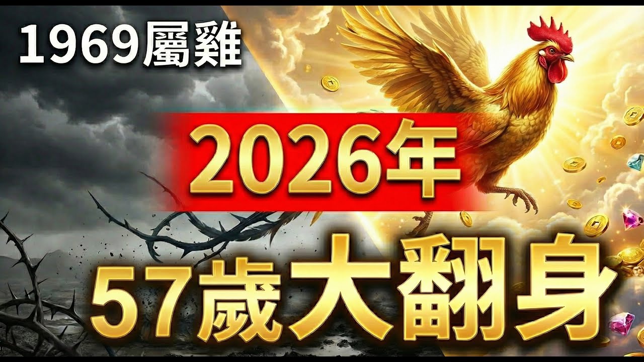 1969年屬雞人，別認命！2026年57歲是你人生的「轉折點」，抓住機會，後半生「穿金戴銀」！#1969年屬雞 #屬雞運勢 #生肖雞2026年運勢 #屬雞 #生肖雞 #1969年生肖雞 #屬雞2026