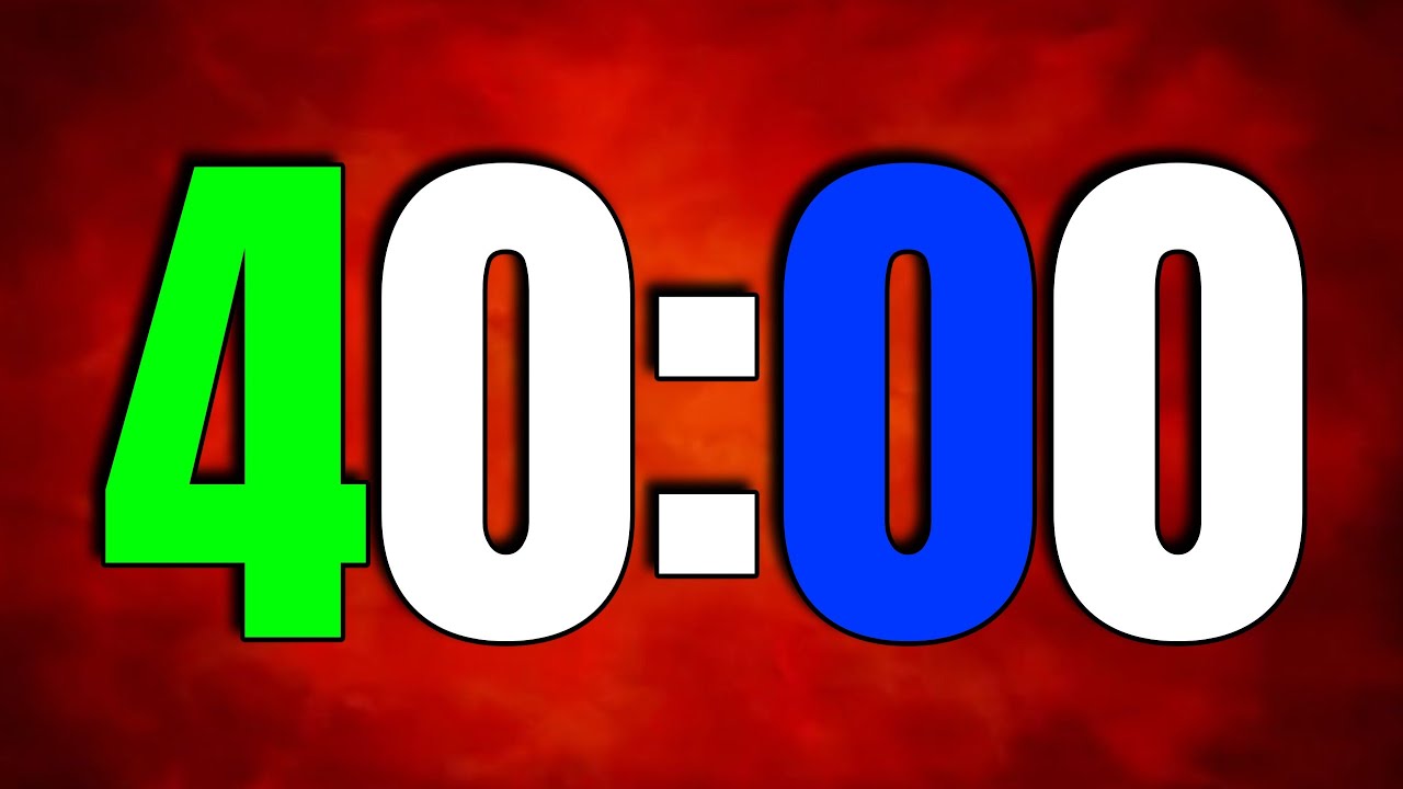 Study Timer 40 Minutes soundless with Pomodoro 