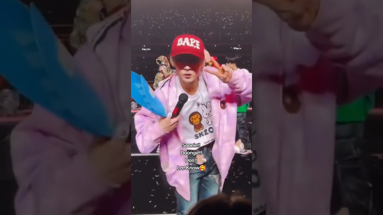 SO CUTEEE 😭🥰 #straykids dominATE_celebrATE concert  #leeknow #skz Cr.bang.chaniha