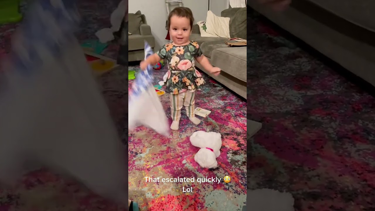 When toddlers choose chaos #toddler #shechoseviolence #escalatedquickly