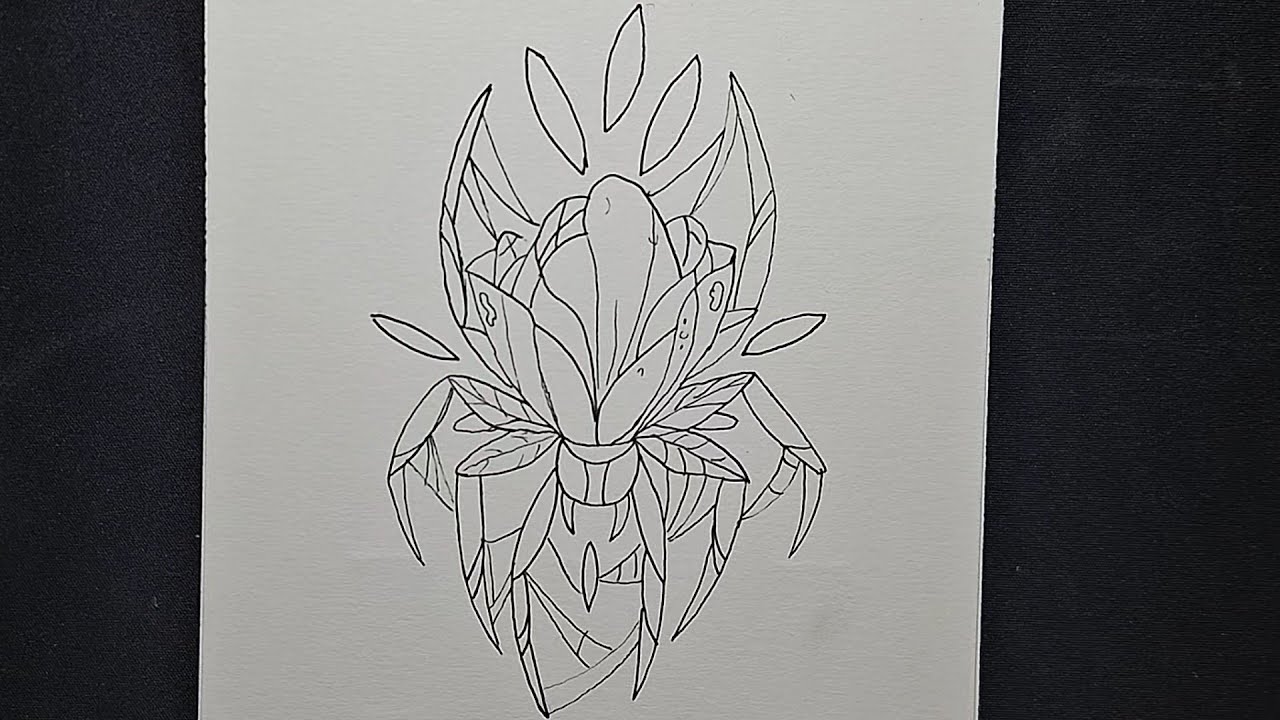 Pauk Cvet – Jednostavan Tattoo Crtež | Drawing Time