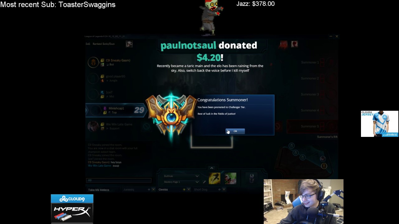 Getting promoted in champ select lul