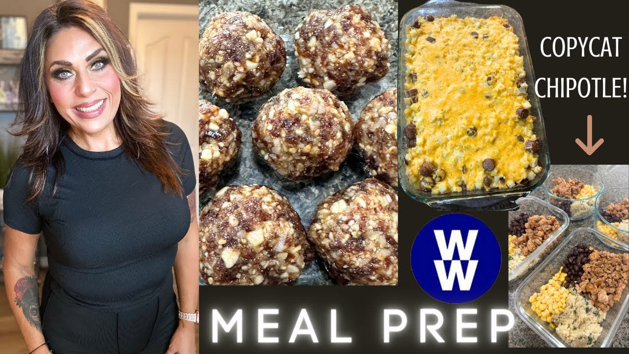 WHOLE FOOD WW MEAL PREP - CHEESY SAUSAGE CASSEROLE - KEY LIME ENERGY BITES - COPYCAT CHIPOTLE BOWLS