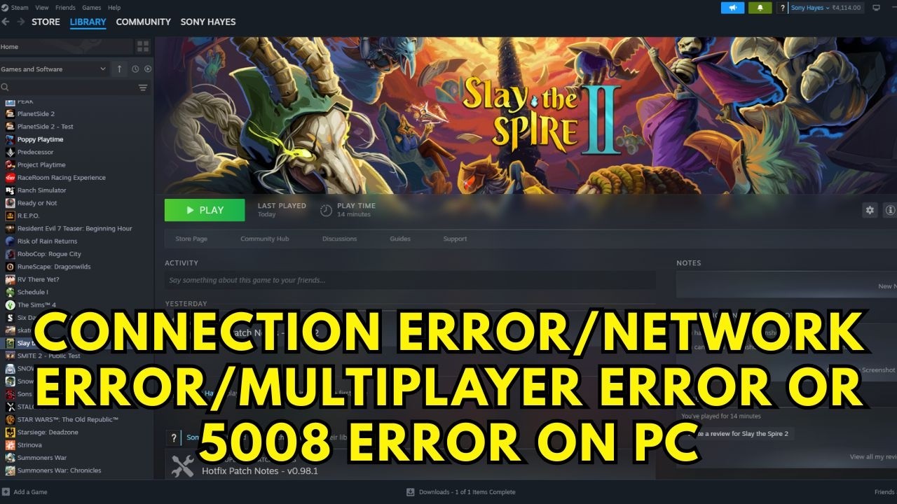 How to Fix Slay the Spire 2 Connection Error/Network Error/Multiplayer Error/5008 Error On PC