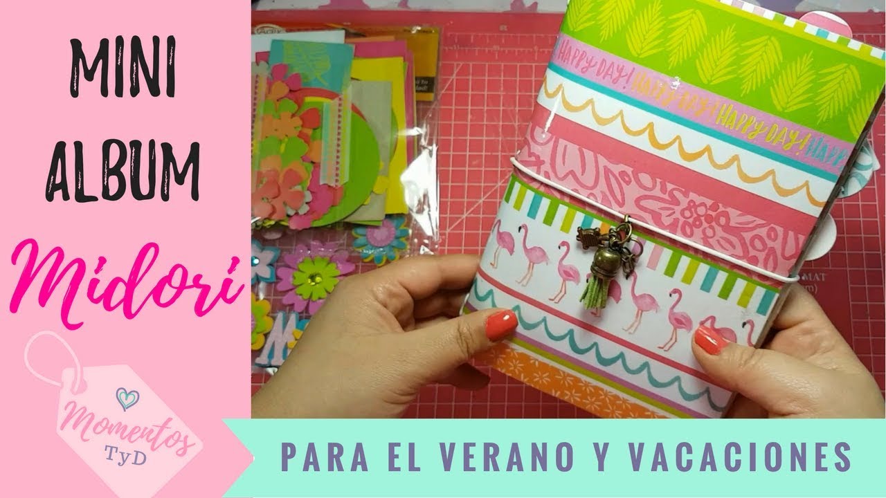 tutorial midori para mini album de verano o vacaciones  Scrapbooking:  diario de viaje
