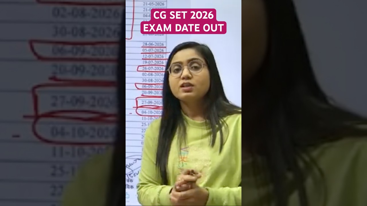 CG SET EXAM DATE OUT/CG SET 2026/CG SET EXAM PREPARATION/CG SET PAPER-1/CG SET ONLINE CLASSES/CGSET