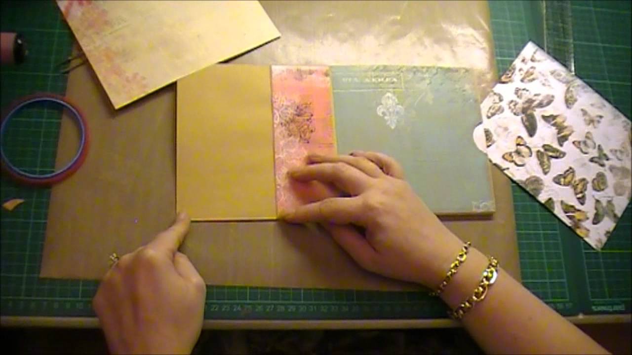 Envelope Mini Album Tutorial Part 1 using Bo Bunny 'Gabrielle'