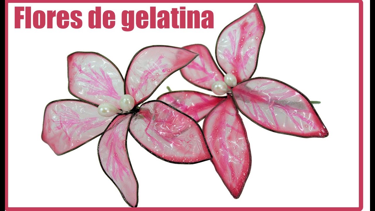 Cómo hacer flores de gelatina. Gelatin flowers