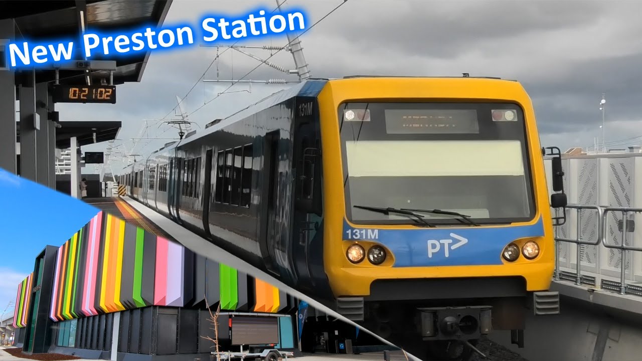 Trains at the new Preston Station - Metro Trains Melbourne