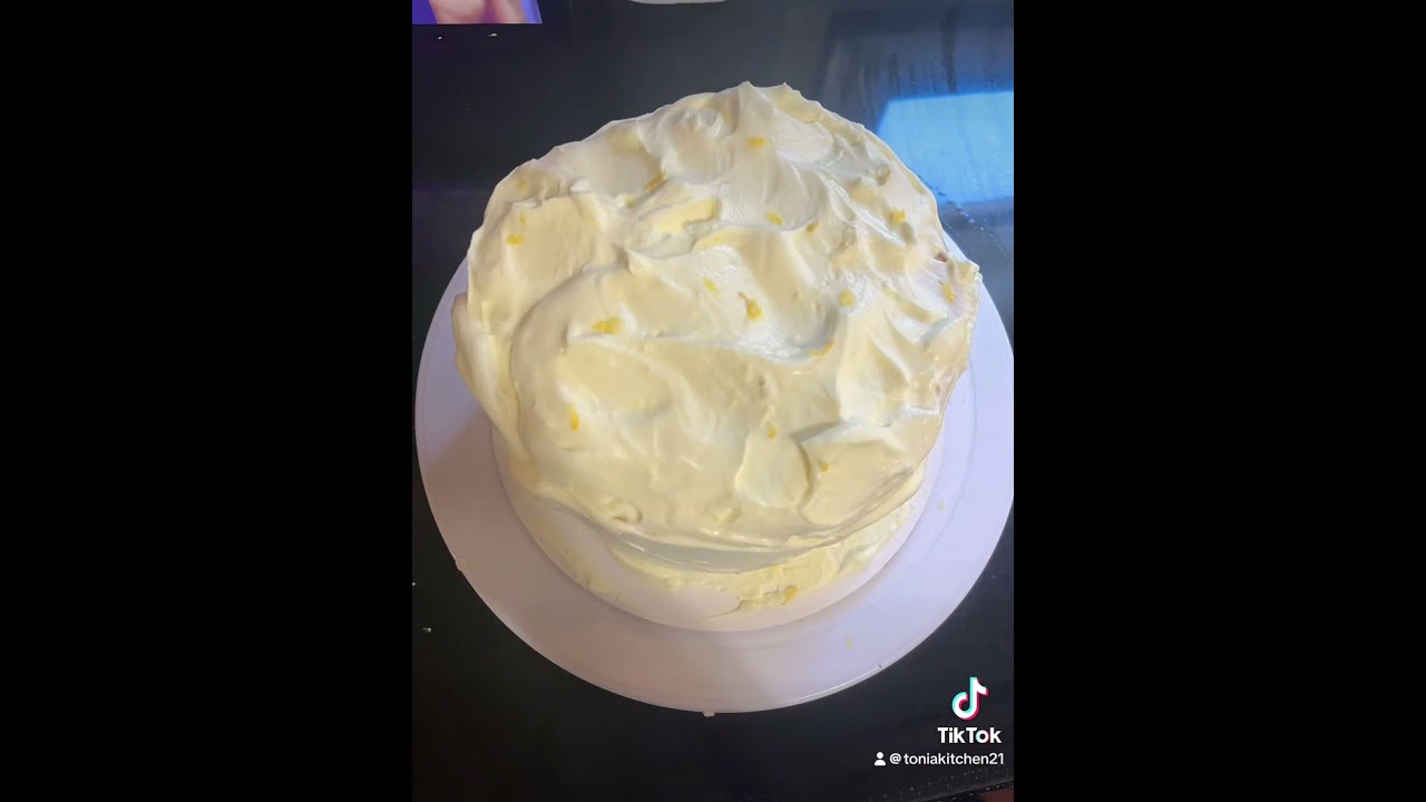 Made my signature lemon cake with lemon whipped cream icing.