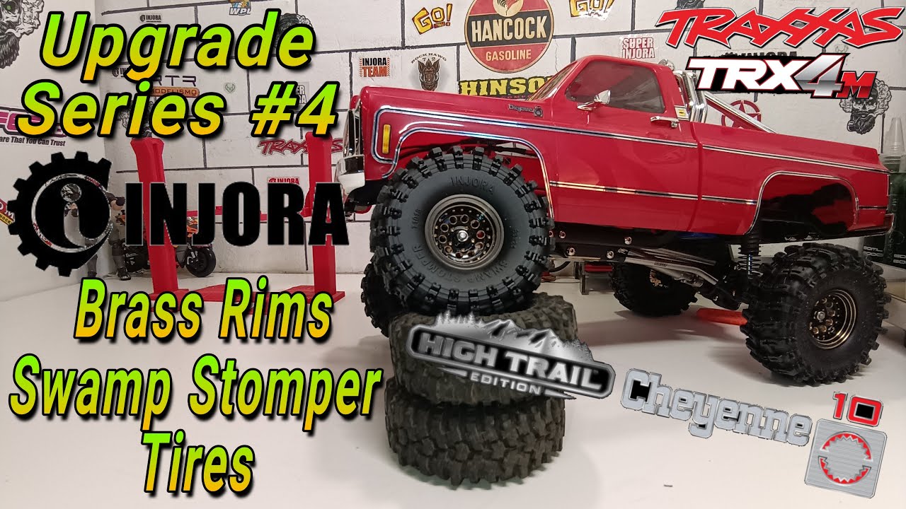 Установка латунных дисков Injora и шин 63 мм Traxxas Trx4M High Trail, серия обновлений №4