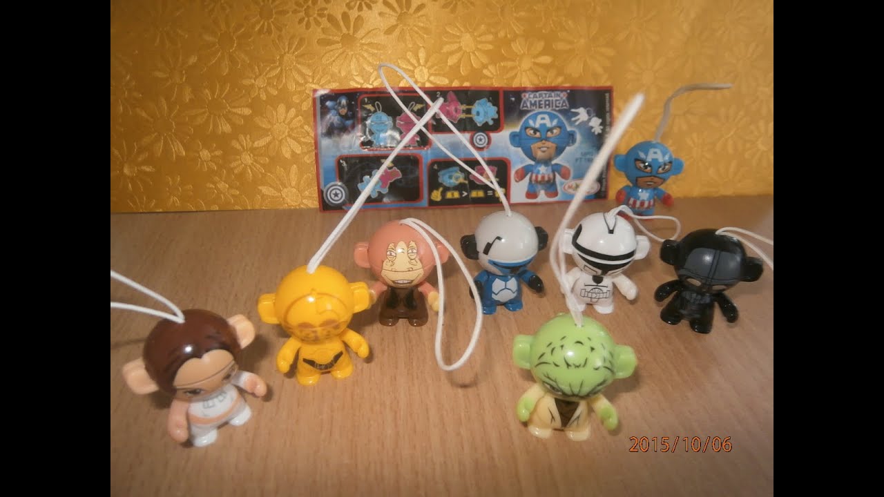 Marvel Captain America Star Wars Kinder Surprise Egg Toys Twist Heads MPGFT163