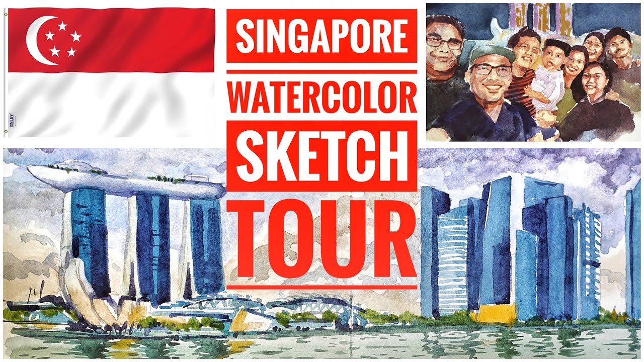 Singapore Watercolor Sketch + Tour : 2022 Travel Series 3/3