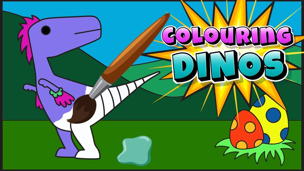 Colouring In Dinosaurs | Dinosaur Puzzles | Cotton Whale | 공룡 퍼즐
