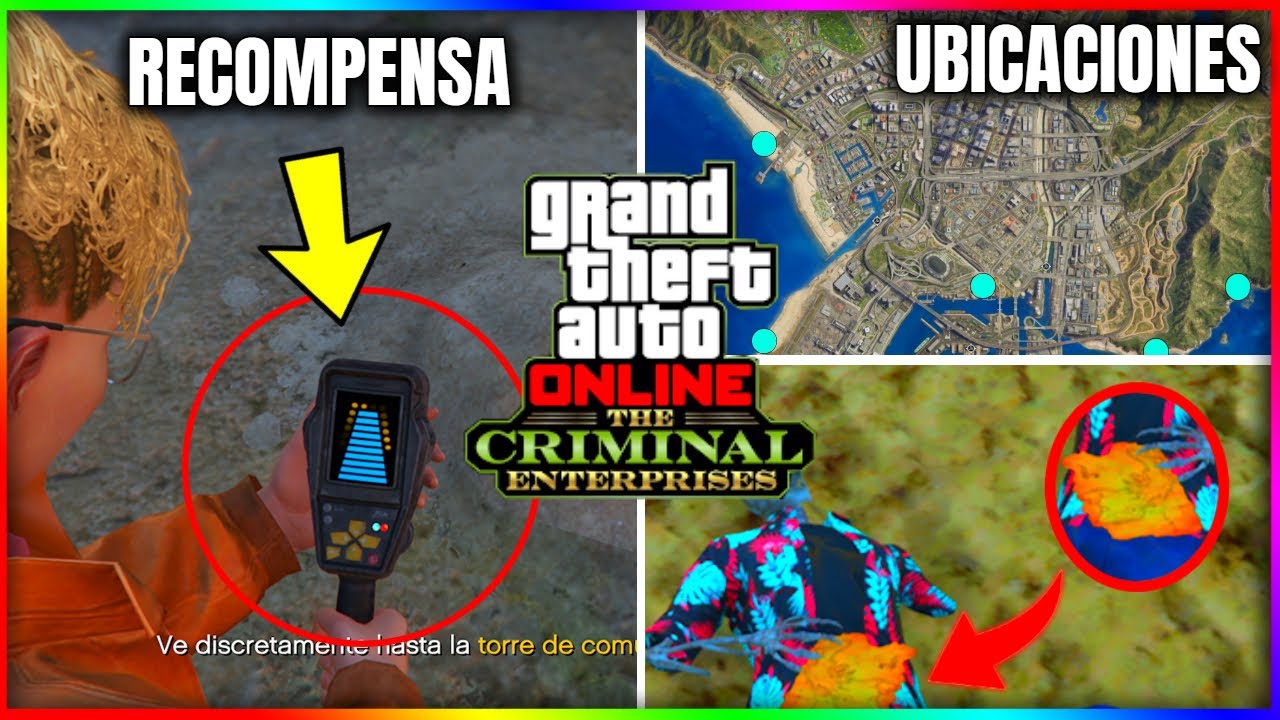 ¡Cómo DESBLOQUEAR el *NUEVO* detector de metales y TODOS los alijos enterrados en GTA 5 Online!