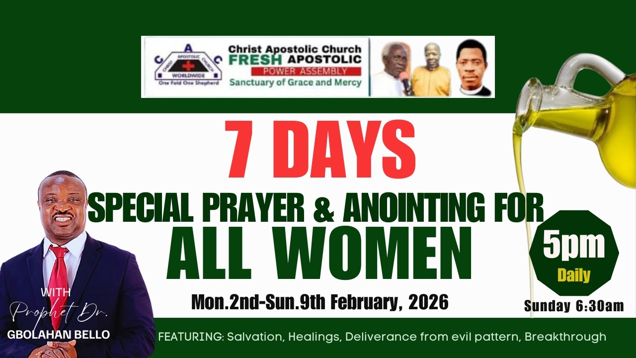WOMEN'S PRAYERS || PROPHET DR. GBOLAHAN MOSES BELLO.