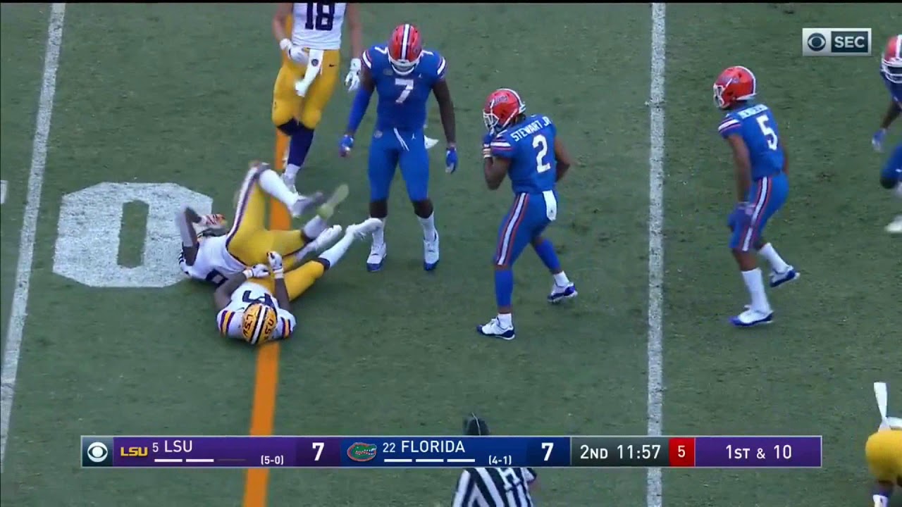 Foster Moreau (LSU TE #18) vs. Florida (2018)