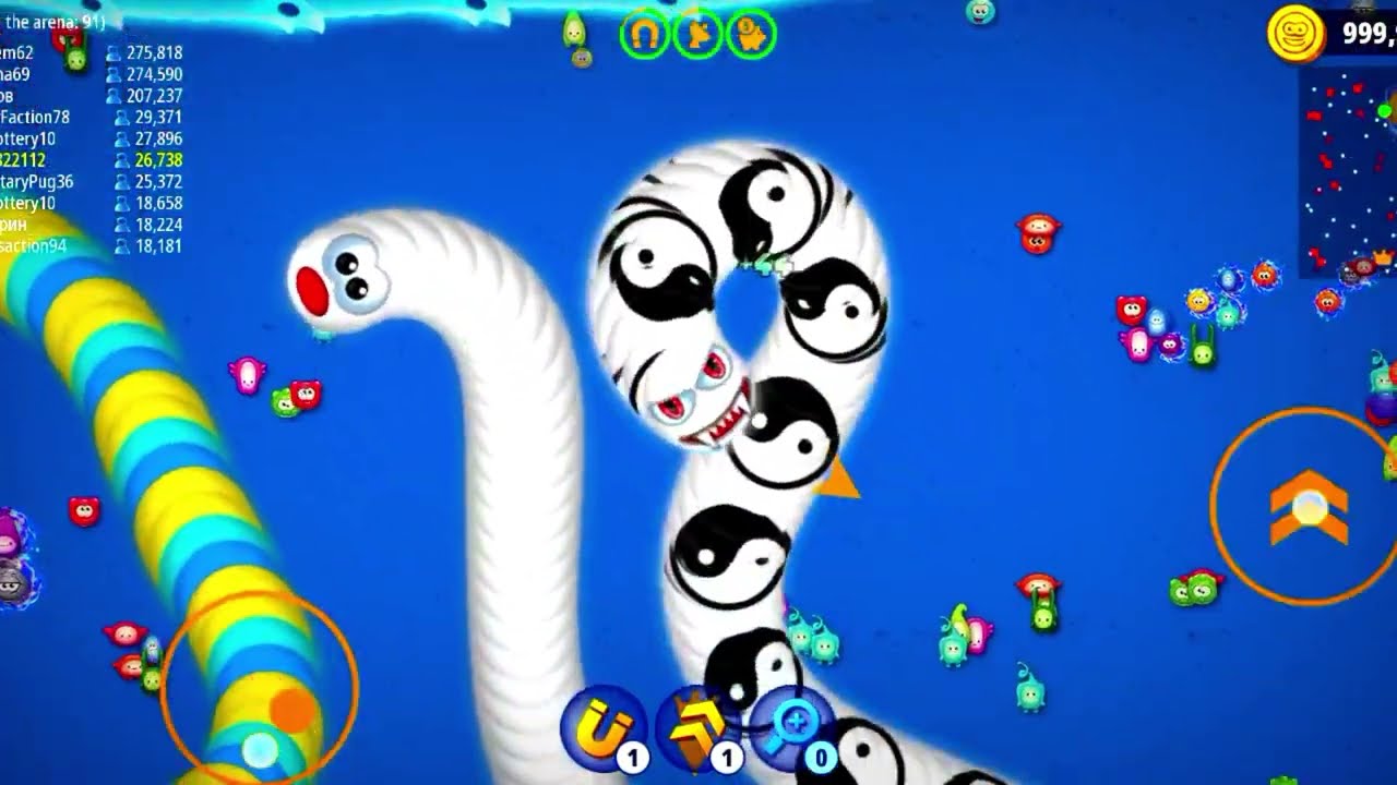 #wormszone 🪱 ||Rắn Săn MồiBIGGEST SNAKE |Epic Worms Zone BestGameplr #snakegame😱😱