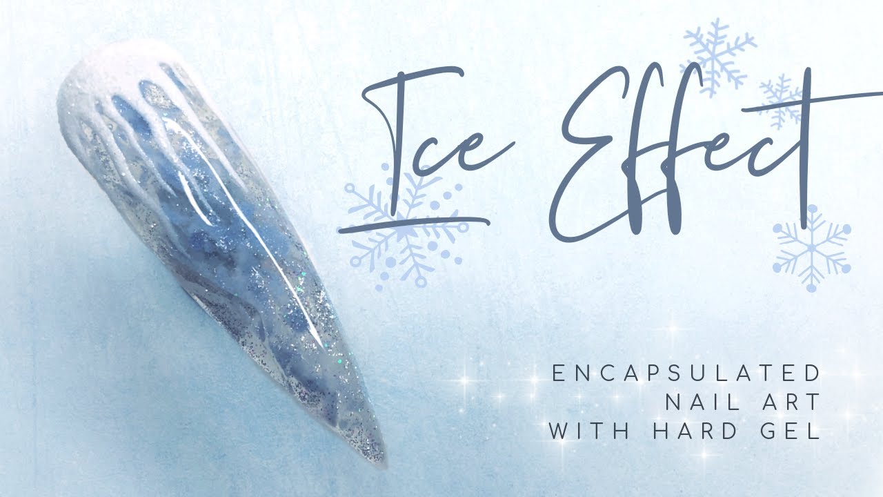 Ice Effect Plastic Wrap Nail Design | Hard Gel