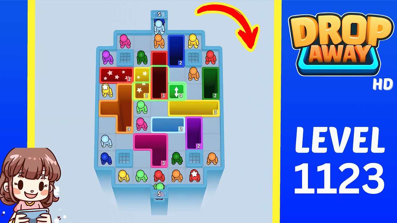 Drop Away Level 1123 Solution Walkthrough