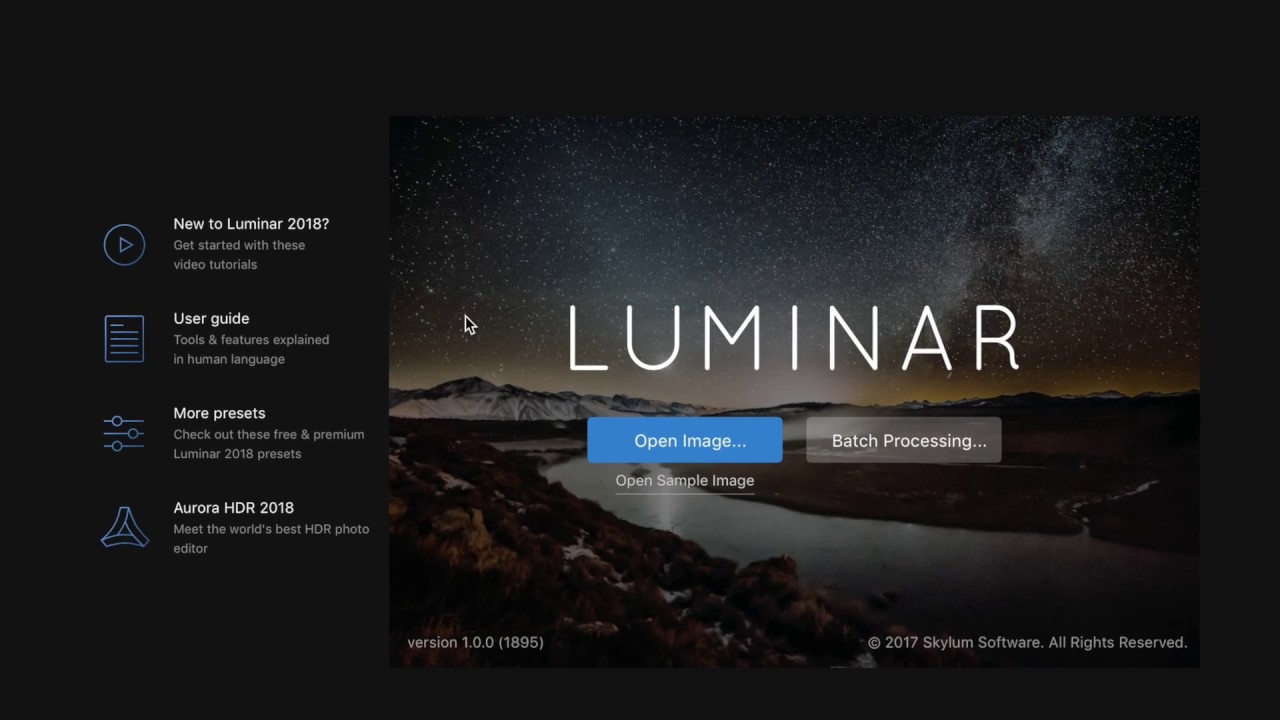 Luminar 2018 Intro Part 1