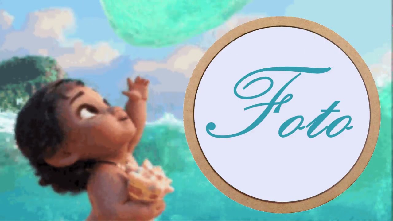 Convite Animado - Moana Baby