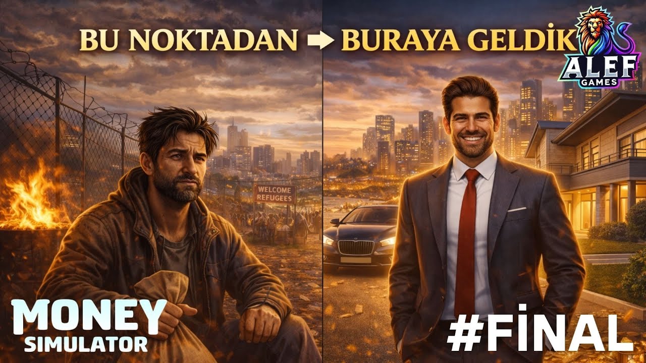 SIFIRDAN BAŞLADIĞIMIZ SERÜVEN ZENGİN OLARAK KAPATIYORUZ | Money Simulator: Brokeville | FİNAL