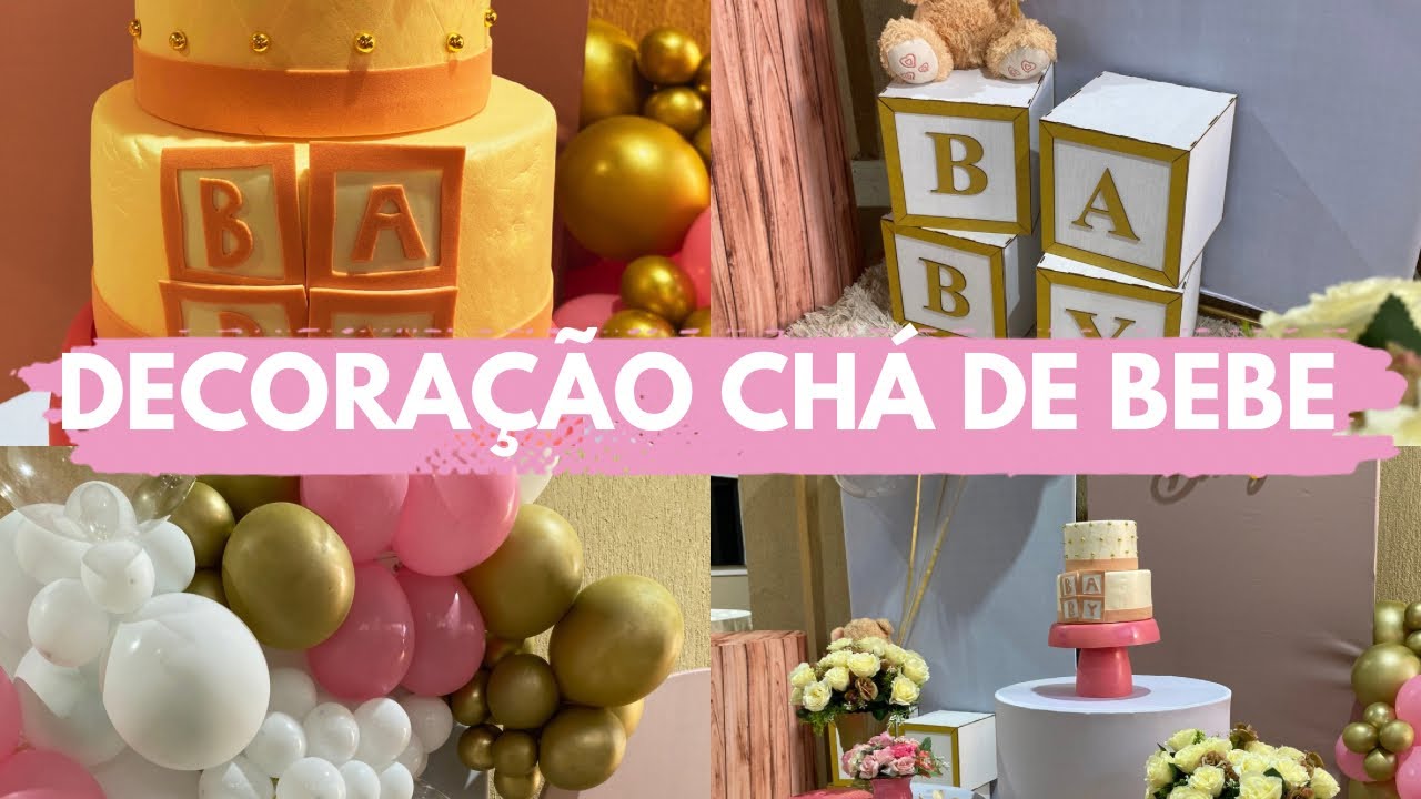 Como fazer  Decoração chá de Bebê Rosa Dicas de Decoração 