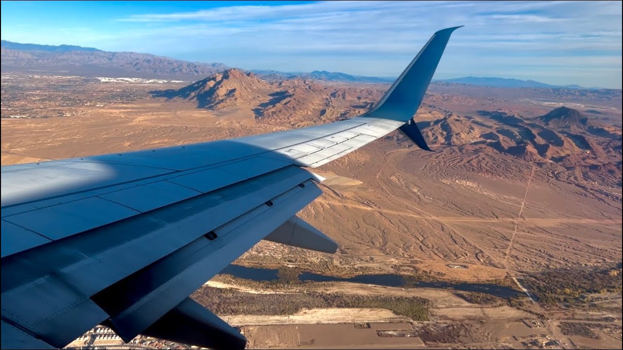 [4K] Delta Boeing 737-900ER Scenic Approach & Landing at Las Vegas HR International Airport (LAS)