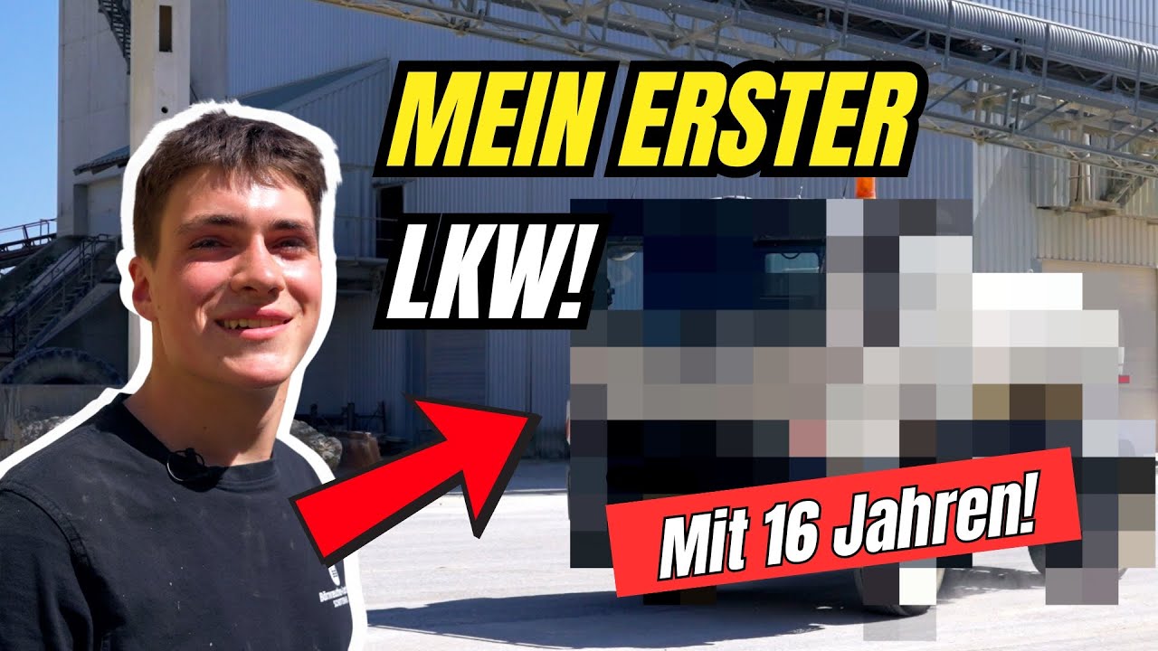 16-jähriger mit ältestem LKW im Bruch im Einsatz!