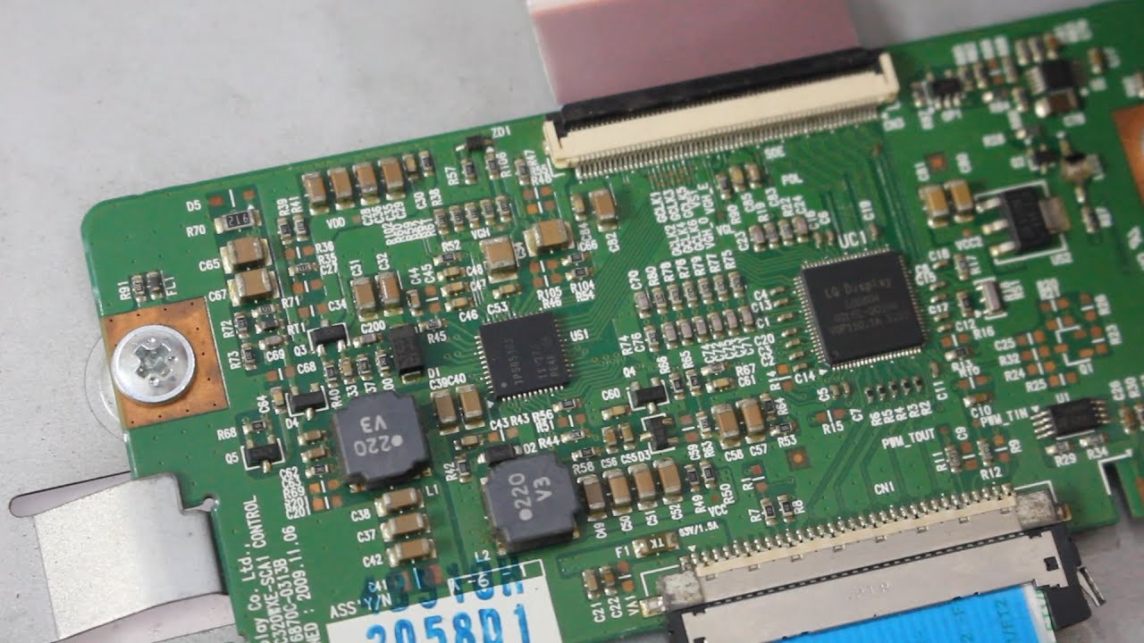 إصلاح تلفاز صوت بدون صورة مع وجود اضاءة الخلفية LG LCD TV 32LM3400