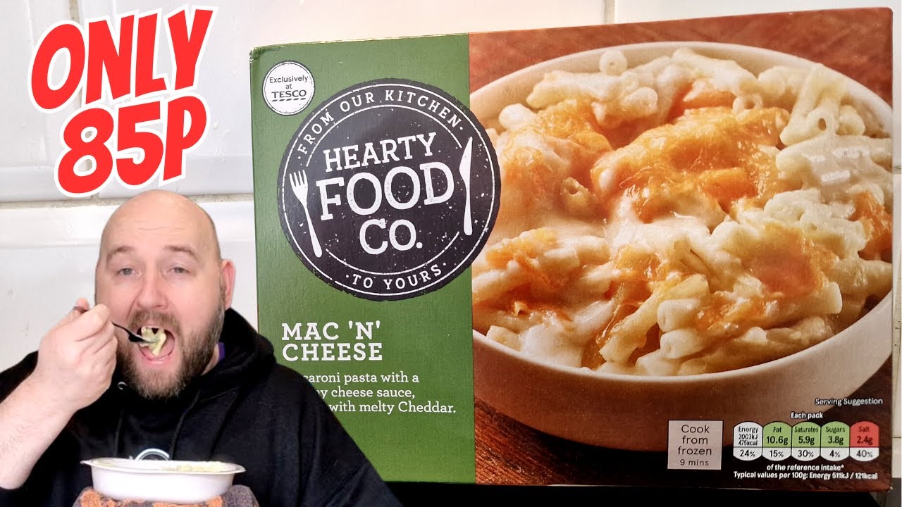 ONLY 85p - Mac & Cheese - HEARTY FOOD COMPANY - Mini Series - BUDGET FRIENDLY FOOD - Tesco Value