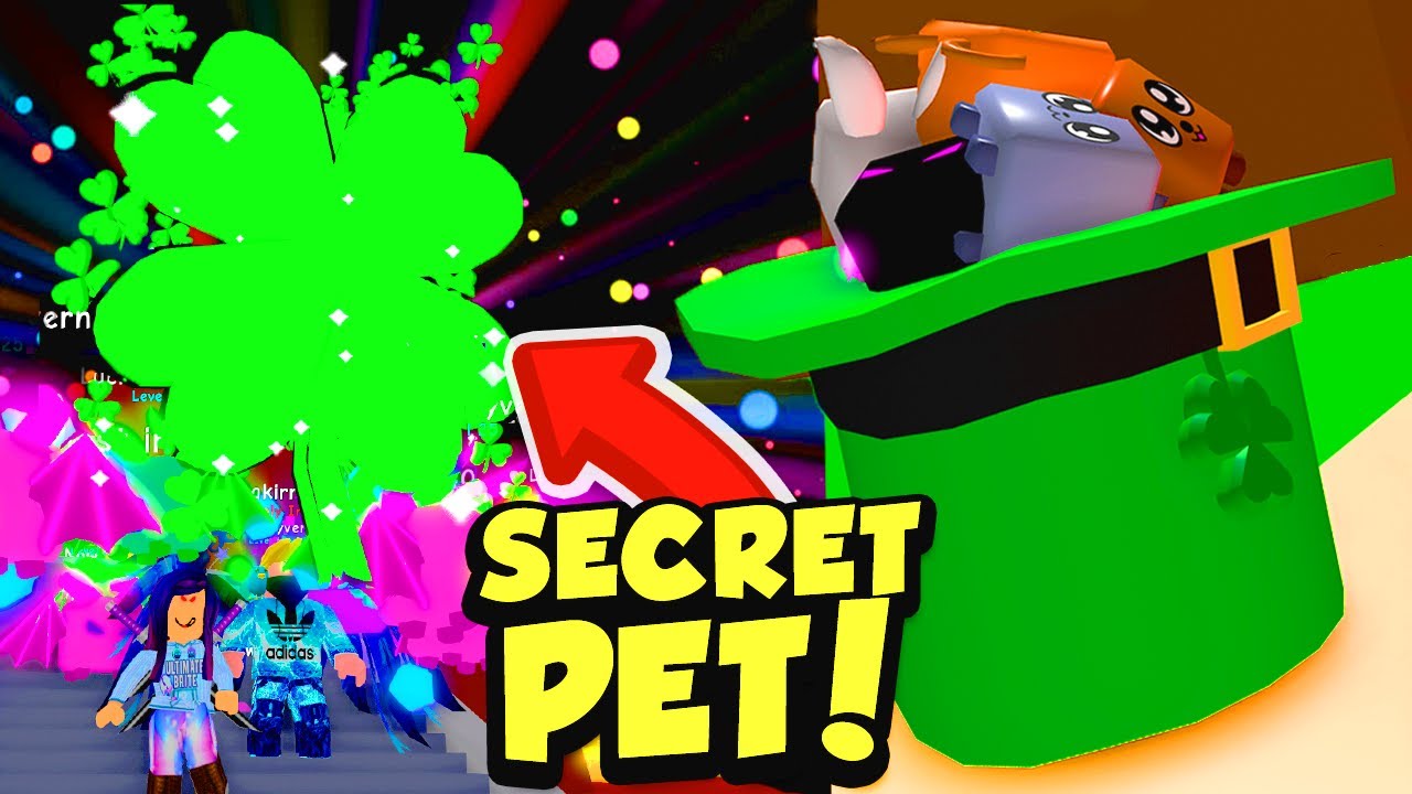 Using a SECRET ULTIMATE CLOVER PET to get the LUCKY TOPHAT PET in Roblox Bubble Gum Simulator!
