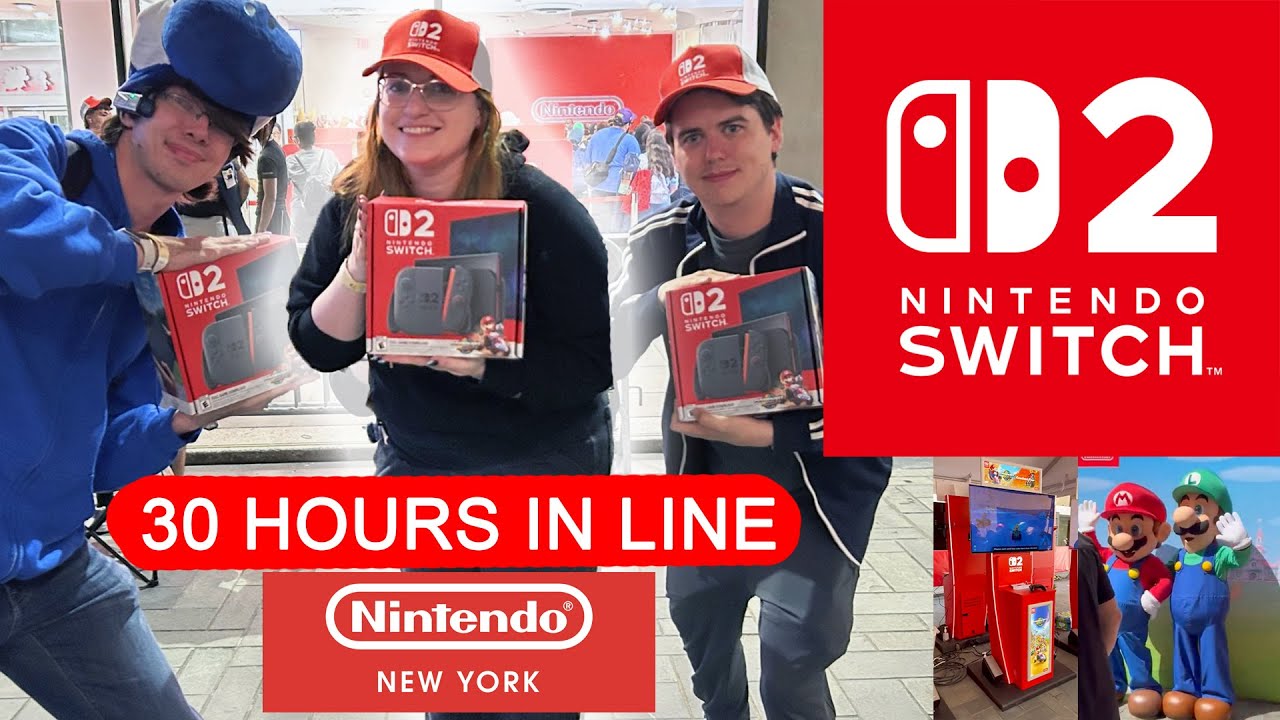 Switch 2 - 30 HOURS IN LINE (Nintendo NY launch event)
