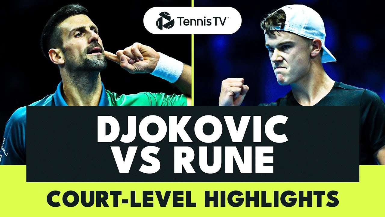 Novak Djokovic vs Holger Rune Thriller: Court-Level Highlights | Nitto ATP Finals 2023