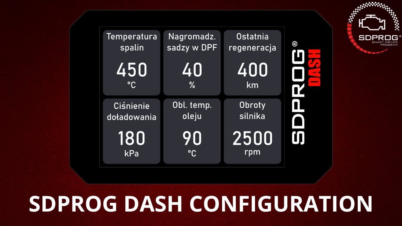 SDPROG DASH configuration for selected parameters! [subtitles EN]