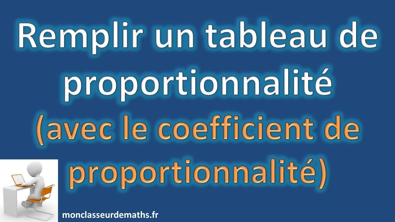 Utiliser le coefficient de proportionnalité pour remplir un tableau de proportionnalité