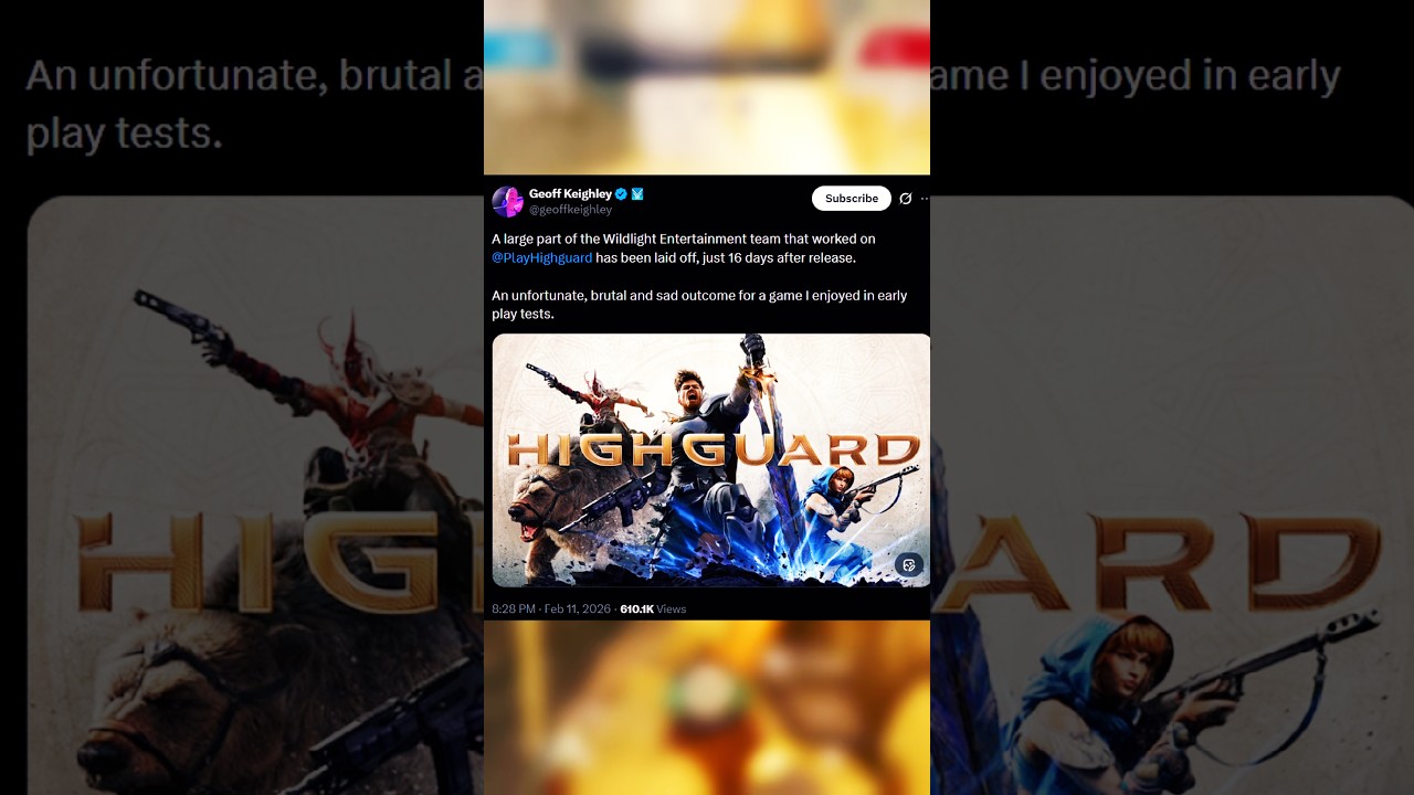 Highguard Devs suffer massive layoffs 😬