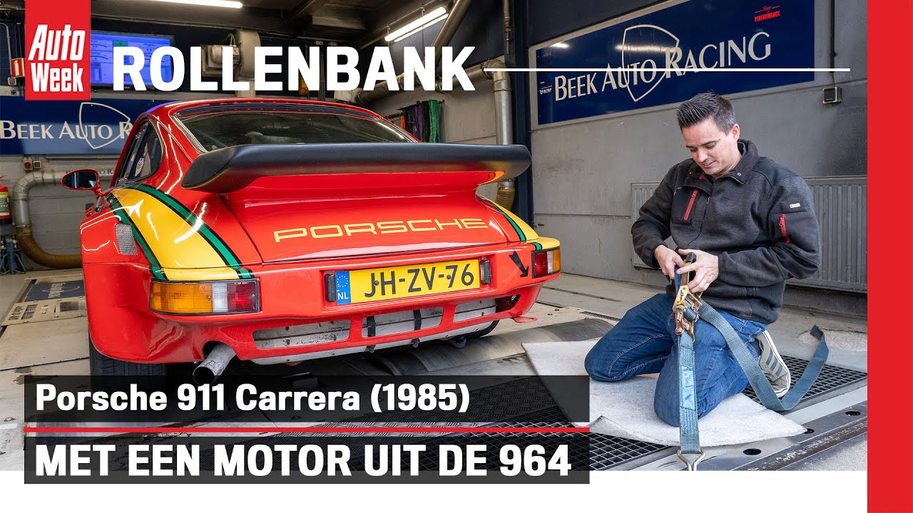 Porsche 911 Carrera (1985) - Op de rollenbank