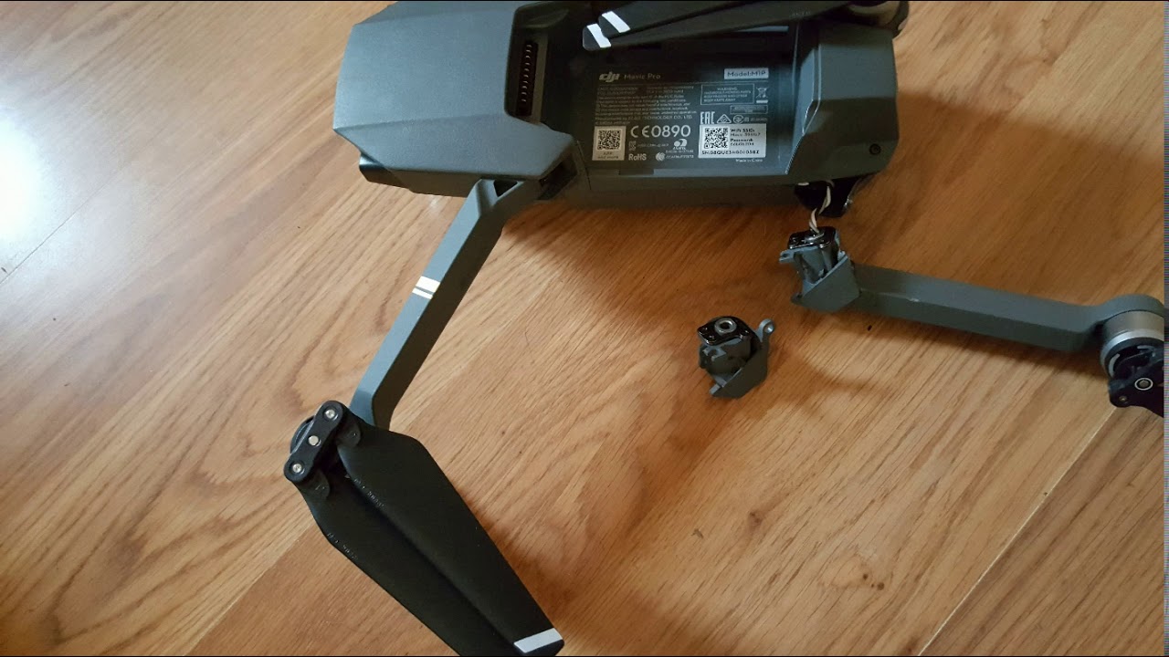 Mavic Pro Crash. Pilot Error. Replace the part of back axis arm .
