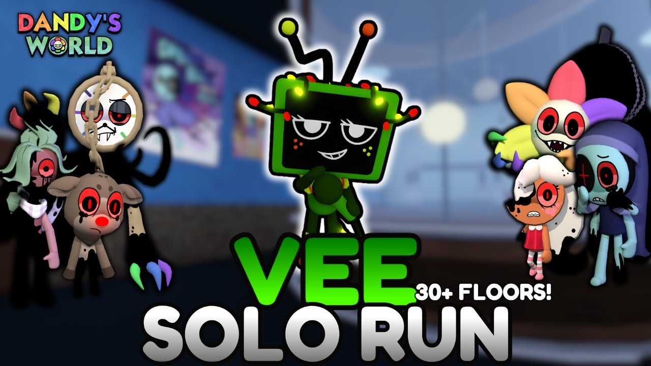 [DANDY ICE FLOOR + LETHAL HUNT] VEE SOLO RUN (30+ FLOORS) | DANDY'S WORLD