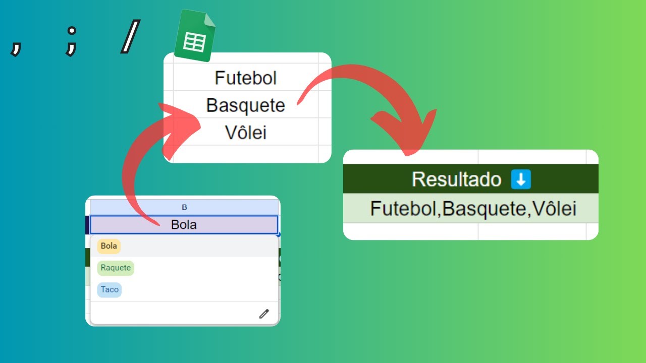 Unir Textos e Separar com Vírgula em Dados Filtrados - Funções TEXTJOIN e FILTER + Lista Suspensa!
