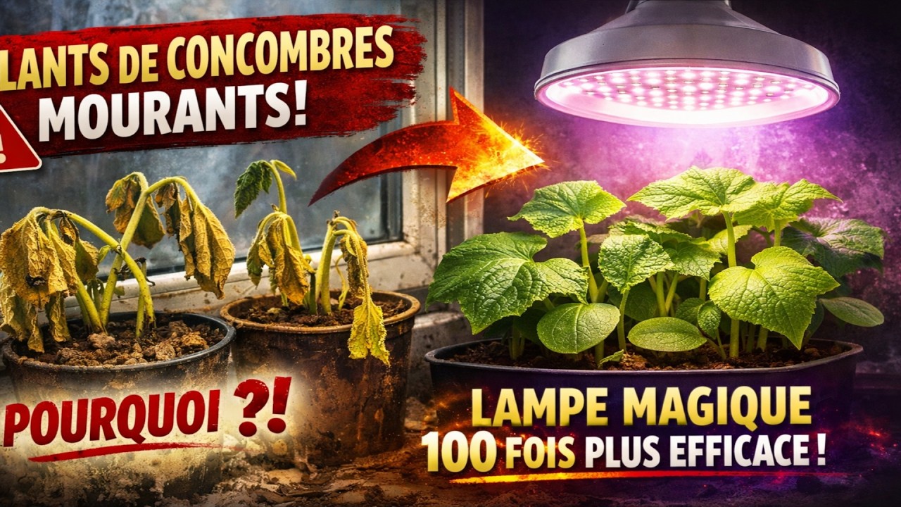 Vos plants de concombres dépérissent sur le bord de la fenêtre ? Voici pourquoi une simple lampe es