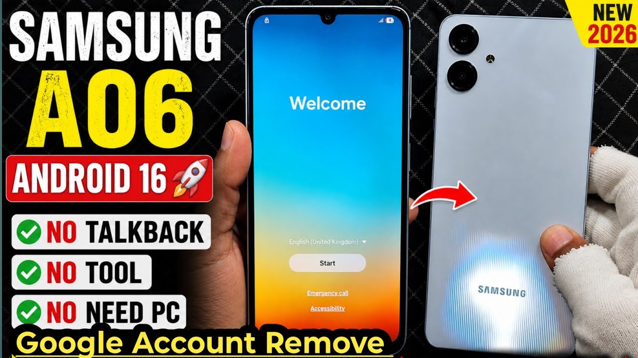 SAMSUNG A06 Frp bypass Android 15/16 { A06 Google Account Remove } Without PC 🆕 Method 