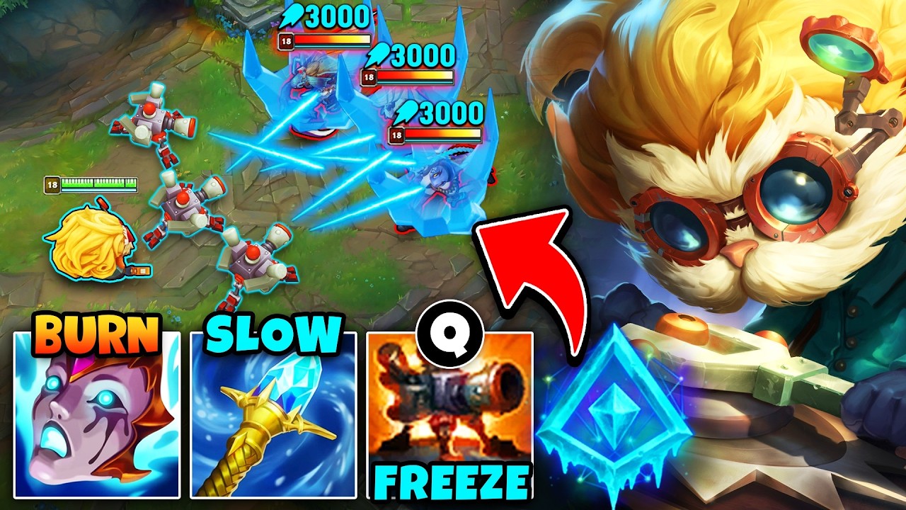 Heimerdinger but my turrets have a freeze ray attachment and nobody can move
