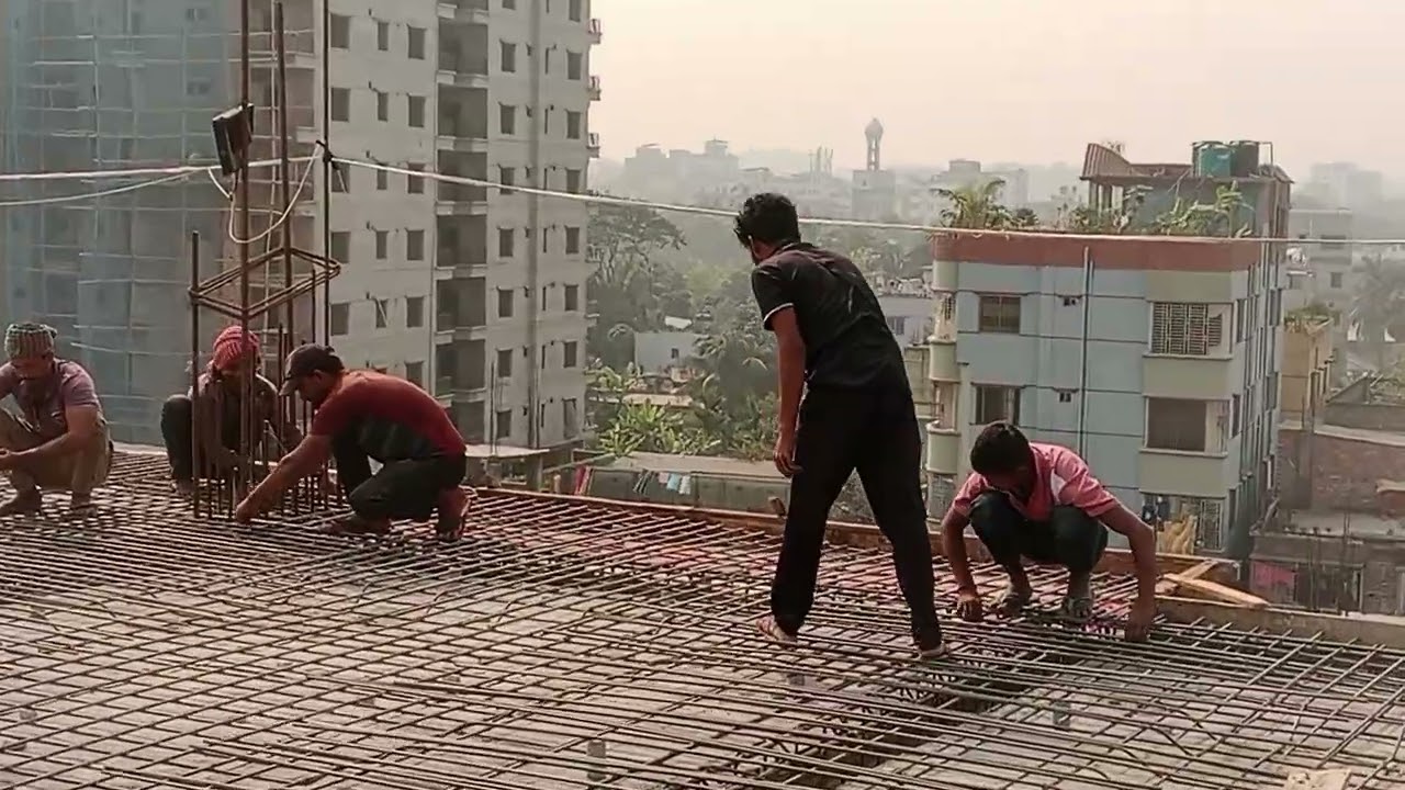 কিভাবে ছাদ বানছে আপনারা দেখেন